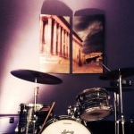 Picture of The Cheatles Beatles Band UK Ludwig Drum kit at The Atlantic tower hotel Liverpool
